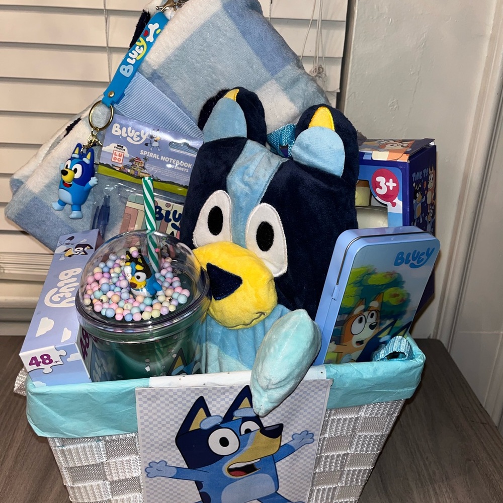 Bluey Gift Basket with Plush and Toys